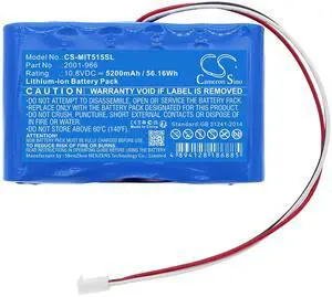 Cameron Sino Battery for Megger MIT1025 Insulation Tester, MIT515 Insulation Resistance T, MIT525 Industrial Insulation T PN:Megger 2001-966 5200mAh / 56.16Wh