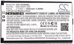 Cameron Sino Battery for Lightspeed A500, Aviation, Tango PN:Lightspeed 806-00001-000 1050mAh / 3.89Wh