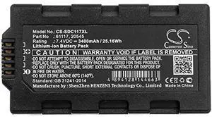 Cameron Sino Battery for Sokkia Juniper Mesa Field, Topcon Tesla PN:Sokkia 20545, 61117 3400mAh / 25.16Wh