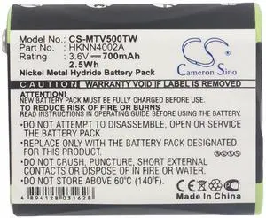Cameron Sino Battery for Motorola EM1000, T5900, T5920, T6000, T6200, T6210, T6220, T6250, T6300, T6310, T6320, T6400, 700mAh / 2.52Wh Cameron Sino Battery for Motorola EM1000, T5900, T5920, T6000, T6200, T6210, T6220, T6250, T6300, T6310, T6320, T6400, 700mAh / 2.52Wh
