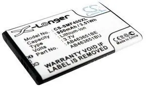 Cameron Sino Battery for  Samsung SGH-F400, SGH-F408, GT-M7500, GT-M7500 Emporio Armani, GT-S5600, GT-S7220 Lucido, SGH-P260, SGH-L708, and others 950mAh / 3.52Wh