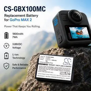 CS Replacement Battery for GoPro Max 2, MAX2 PN:CPPB1B 1800mAh / 7Wh CS Replacement Battery for GoPro Max 2, MAX2 PN:CPPB1B 1800mAh / 7Wh