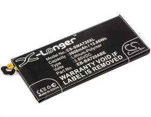 CS Replacement Battery for Samsung Galaxy A7 2017,SM-A720F,SM-A720F/DS,SM-A720S,Galaxy A7 20 PN:EB-BA720ABE 3600mAh / 13.86Wh CS Replacement Battery for Samsung Galaxy A7 2017,SM-A720F,SM-A720F/DS,SM-A720S,Galaxy A7 20 PN:EB-BA720ABE 3600mAh / 13.86Wh