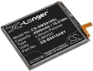 CS Replacement Battery for Samsung Galaxy S23 Ultra,SM-S918B,SM-S918Q,SM-S918N,SM-S918T,SM-S PN:EB-BS918ABY 4900mAh / 19.01Wh CS Replacement Battery for Samsung Galaxy S23 Ultra,SM-S918B,SM-S918Q,SM-S918N,SM-S918T,SM-S PN:EB-BS918ABY 4900mAh / 19.01Wh