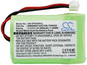 CS Replacement Battery for France Telecom Amarys 265,Amarys 265SF,Amarys 275,Amarys 285,Amar PN:NR800D01H3C120 500mAh / 1.8Wh CS Replacement Battery for France Telecom Amarys 265,Amarys 265SF,Amarys 275,Amarys 285,Amar PN:NR800D01H3C120 500mAh / 1.8Wh