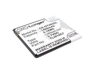 CS Replacement Battery for Alcatel One Touch Pixi First,OT-4024,OT-4024D,OT-4024X PN:TLi014C7,TLP020A2 1400mAh / 5.18Wh CS Replacement Battery for Alcatel One Touch Pixi First,OT-4024,OT-4024D,OT-4024X PN:TLi014C7,TLP020A2 1400mAh / 5.18Wh