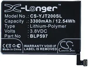 CS Replacement Battery for OnePlus 2,Two,A2005,A2001,A2003,2 Global Dual SIM,2 Global Dual SIM TD-LTE PN:BL 3300mAh / 12.54Wh CS Replacement Battery for OnePlus 2,Two,A2005,A2001,A2003,2 Global Dual SIM,2 Global Dual SIM TD-LTE PN:BL 3300mAh / 12.54Wh