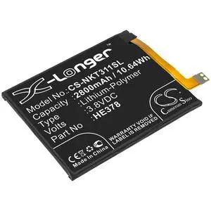 CS Replacement Battery for Nokia 3.1A,TA1140,TA1141 PN:HE378 2800mAh / 10.64Wh CS Replacement Battery for Nokia 3.1A,TA1140,TA1141 PN:HE378 2800mAh / 10.64Wh
