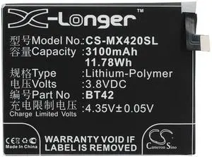 CS Replacement Battery for MeiZu M1,Note PN:BT42 3100mAh / 11.78Wh CS Replacement Battery for MeiZu M1,Note PN:BT42 3100mAh / 11.78Wh