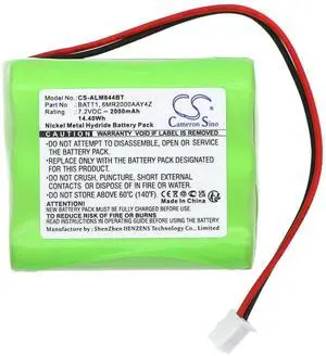 Battery for 2GIG GC2 Panel, GC2e Panel, BATT1X, GCKIT311, OSA231  7.20V  2000mAh / 14.40Wh