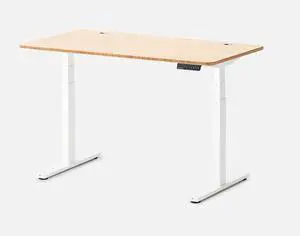 Autonomous Desk 2 Electric Standing Autonomous Desk 53x29 White - Bamboo - 3-Stage