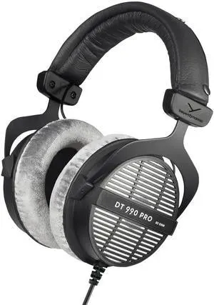 beyerdynamic DT 990 PRO Over-Ear Studio Monitor Headphones - Open-Back Stereo Construction, Wired (80 Ohm, Gray)