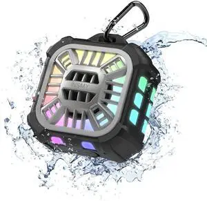 INSMY Shower Bluetooth Speaker, IP67 Waterproof Portable Small Multi Sync 100+ Speakers, Big Volume Booming Bass, 24H Playtime/Floatable/RGB Lights for Outdoor/Kayak/Beach/Golf (Black)