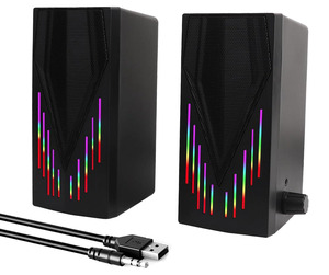 Mini Soundbar USB Per PC E Laptop – Altoparlante Bluetooth 5.0 E Cavo 3.5mm, Potenza Stereo Con Subwoofer, Plug-and-play