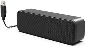 LIELONGREN [Newer] USB Computer Speaker for Desktop, Laptop Speaker, PC Speaker, Small Computer Soundbar with Hi-Quality Sound, Loud Control Volume, Rich Bass