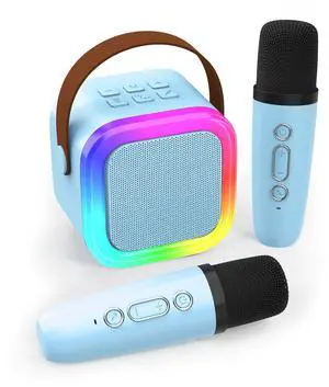Koolcover Mini Karaoke Machine for Kids Adults, Portable Bluetooth Speaker with 2 Wireless Microphones,Toys Birthday Gifts for Girls Ages 4, 5, 6, 7, 8,9,10,11,12+ Family Home Party (Blue) Koolcover Mini Karaoke Machine for Kids Adults, Portable Bluetooth Speaker with 2 Wireless Microphones,Toys Birthday Gifts for Girls Ages 4, 5, 6, 7, 8,9,10,11,12+ Family Home Party (Blue)