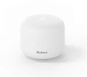 Bobtot Portable Bluetooth Speakers with Strap Easy to Carry, Wireless IPX5 Waterproof Mini Speaker with Loud Stereo Sound, 20 Hours Playtime, Rechargeable Battery, Built-in Microphone, White