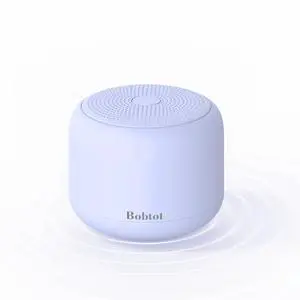 Bobtot Portable Bluetooth Speakers with Strap Easy to Carry, Wireless IPX5 Waterproof Mini Speaker with Loud Stereo Sound, 20 Hours Playtime, Rechargeable Battery, Built-in Microphone, Purple