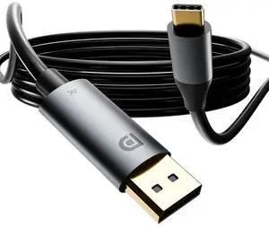 BERLAT USB-C to DisplayPort 1.4 Cable 6ft - 4K@60Hz HDR | Thunderbolt 5/4/3 Compatible | Gold-Plated for MacBook Pro/Air, iPhone 16, iPad, Galaxy S/Note, Windows