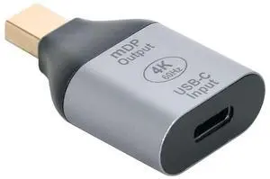 cablecc USB-C Type C Female Source to Mini Displayport DP Sink HDTV Adapter 4K 60hz 1080p for Tablet & Phone & Laptop (Not Work for Mini-DP Host to Type-C Monitor)