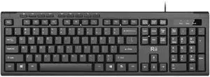 Rii RK907 Ultra-Slim Compact USB Wired Keyboard for Mac and PC,Windows 10/8 / 7 / Vista/XP (Black) (1PCS)