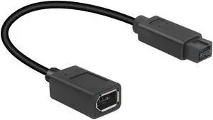 RIIEYOCA 20cm IEEE 1394b 9 Pin Male to 1394 6 Pin Female Cable Firewire 400Mbps to FireWire 800Mbps Cable for PC, Printer,Scanner, DVD Player,Black