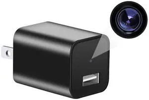 HEYING Smart USB Camera Charger, Mini Security Camera, 1080P HD Small Nanny Cam with Motion Detection for Home