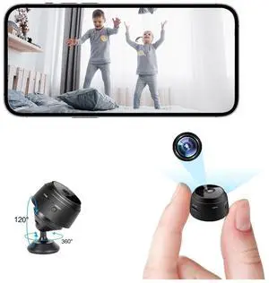 ZMDCAM Hidden Spy Camera for Home Use, Mini Security Wireless WiFi Camera, HD 1080P Indoor/Outdoor Night Vision Nanny Cam for Baby, Pets, Compatible with Smartphone, Tablets(Video Only)