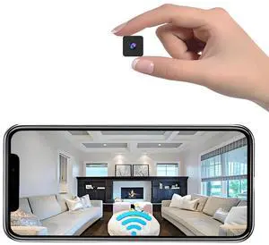 Mini Wireless Camera Home Security Cam Indoor HD Camera Small Smart WiFi House Portable Cameras Tiny House Nanny Body Cam Battery Life Powered Body Cameras 150 Wide Angle Night Vision Motion Detection