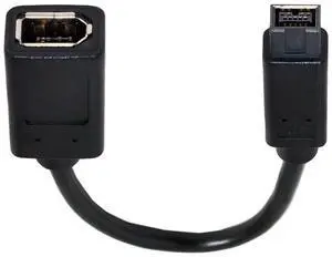 Dafensoy IEEE 1394 Firewire Cable, 1394 6 Pin Female to 1394b 9 Pin Male Firewire, 400 to 800 Cable, Suitable for Digital Camera, Printer, DV. (20cm /9 Inch)