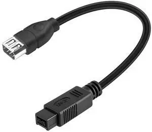 LBSC IEEE 1394 FireWire 800 to 400 9-pin to 6-Pin, Firewire Cable 1394a 6Pin Female to 1394b 9Pin Male Cable for DV Camera Digital Camcorder Drives (9 Pin to 6 Pin)