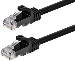 Monoprice Flexboot Cat6 Ethernet Patch Cable - Network Internet Cord - RJ45, Stranded, 550Mhz, UTP, Pure Bare Copper Wire, 24AWG, 30ft, Black