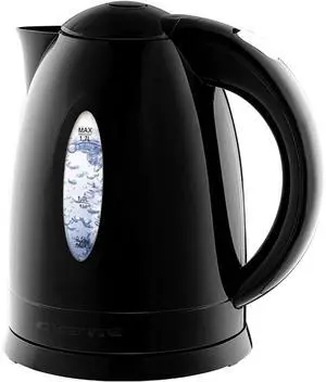OVENTE Electric Kettle, 1.7L Fast Boiling Water Heater for Coffee or Tea, BPA Free with Water Level Gauge, Auto Shut-Off, Boil-Dry Protection, Indicator Light and Removable Filter, Black KP72B