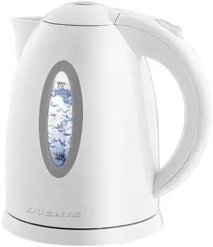 OVENTE Electric Kettle, 1.7L Fast Boiling Water Heater for Coffee or Tea, BPA Free with Water Level Gauge, Auto Shut-Off, Boil-Dry Protection, Indicator Light and Removable Filter, White KP72W