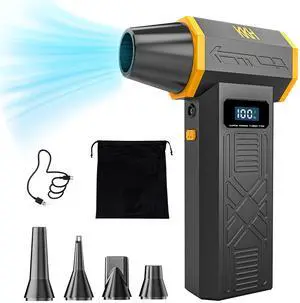 KKH Portable Electric Air Duster with Led Light, Powerful 120000RPM 4 Speed Adjustable Mini Turbo Jet Blower for Cleaning, Rechargeable Cordless Dusters for Home Car Outdoor PC Computer Keyboard