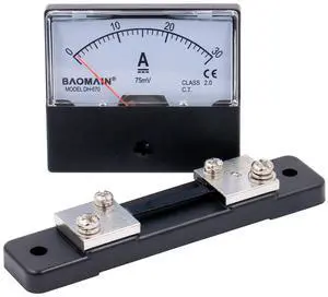 Baomain DH-670 30A Analog Amp Panel Meter Current Ammeter DC 0-30A with Shunt