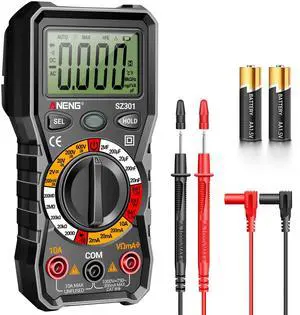 ANENG Digital Multimeter with Case,DC AC Voltmeter,Ohm Volt Amp Meter,Measures Voltage,Current,Resistance,Continuity,Diodes,Electric Tools for Househould Outlet,Automotive Battery Test