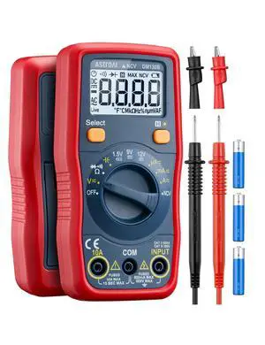 AstroAI Digital Multimeter, Voltmeter 1.5v/9v/12v Battery Voltage Tester Auto-Ranging/Ohmmeter/DMM with NCV Function, Accurately Measures Voltage Current Amp Resistance Capacitance