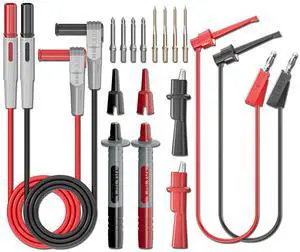 Goupchn Multimeter Test Leads Kit with Alligator Clips Banana Plug to Test Hook Clips Wire Replaceable Precision Sharp Probes Set for Multimeter Electrical Testing