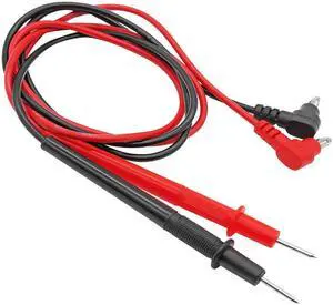 Waziaqoc 1 Pair Banana Plug Multimeter Probe Test Lead Cable, 1000V, Length 60cm, Black & Red