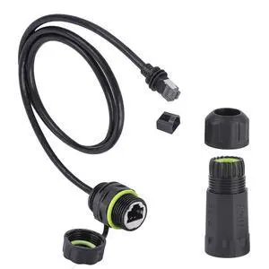 BMMOREN Ethernet Adapter for Star Link Gen 3/ Mini, IP68 V3 Dish and Router Connector Waterproof Starlink Cable Extension to RJ45 Ethernet Cable (1M(3.28 Ft))