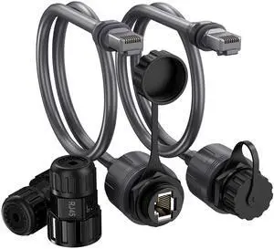 Nogoal 2 Pack Starlink Gen 3 & Mini Ethernet Adapter, 2000Mbps 24AWG Cable, IP68 Waterproof Protection SPX to RJ45 Coupler for Standard/Mini Dish (Starlink V3 Accessories)