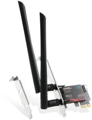 WiFi 6E Card AX5400 PCIe WiFi Network Adapter, Intel AX210 Chip Bluetooth 5.3, Tri-Band 2.4GHz/5GHz/6GHz OFDMA & MU-MIMO, for Windows 10/11 WiFi 6E Card AX5400 PCIe WiFi Network Adapter, Intel AX210 Chip Bluetooth 5.3, Tri-Band 2.4GHz/5GHz/6GHz OFDMA & MU-MIMO, for Windows 10/11