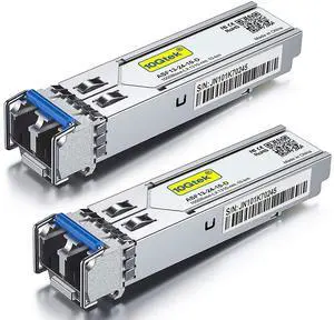 10Gtek 1.25G SFP Transceiver 1000Base-LX, 1310nm SMF SingleMode Fiber Optic Module, up to 10 km, for Cisco GLC-LH-SMD, Meraki MA-SFP-1GB-LX10, Ubiquiti UniFi, Fortinet, Mikrotik, TP-Link, Pack of 2