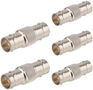 MOOKEERF 5PCS SDI Connector BNC Adapter 75 Ohm BNC Female to Female Barrel Connector for HD-SDI/3G-SDI/4K/8K SDI Video Camera Cable