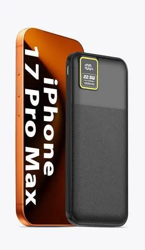 YUMGOOD Portable Charger, 10000mAh Power Bank with USB C Input & Output, 22.5W Fast Charging Battery Pack with LED Display, Compact External Battery, PD & QC 3.0, Compatible with iPhone 17/16/15