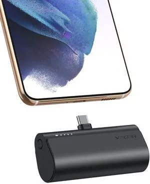 VEGER Portable Charger, USB C Power Bank, 5000mAh Mini Battery Pack Fast Charging 20W Small Charging Bank for iPhone 16/16 Pro/16 Pro Max/15, Samsung Galaxy S25, S24, S23, Note 20, Pixel, Moto, LG