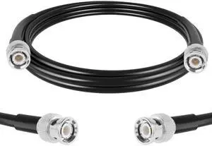 exgoofit BNC Jumper Cable with BNC Male Connector, RG58 Coaxial Cable 6.6ft 2m Low Loss 50 ohm for Antenna Analyzer, CB Radio, Signal Generator