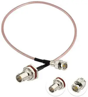 BINGFU Mini BNC Male to BNC Female Vedio SDI Cable 75 Ohm 12inch for HD 3G SDI Recorder Camera Monitor Converter Audio Router