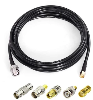 SMA Male to BNC Male RG58 Cable 16.4ft + 5pcs Coax Adapter Kit SMA to BNC Cable 50 Ohm for Two Way Radio BaoFeng Radio Scanner Antenna Wireless LAN Devices etc SMA Male to BNC Male RG58 Cable 16.4ft + 5pcs Coax Adapter Kit SMA to BNC Cable 50 Ohm for Two Way Radio BaoFeng Radio Scanner Antenna Wireless LAN Devices etc